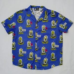 Cakeworthy x The Simpsons Kang & Kodos Button-Up Shirt Size 2XL-NEW